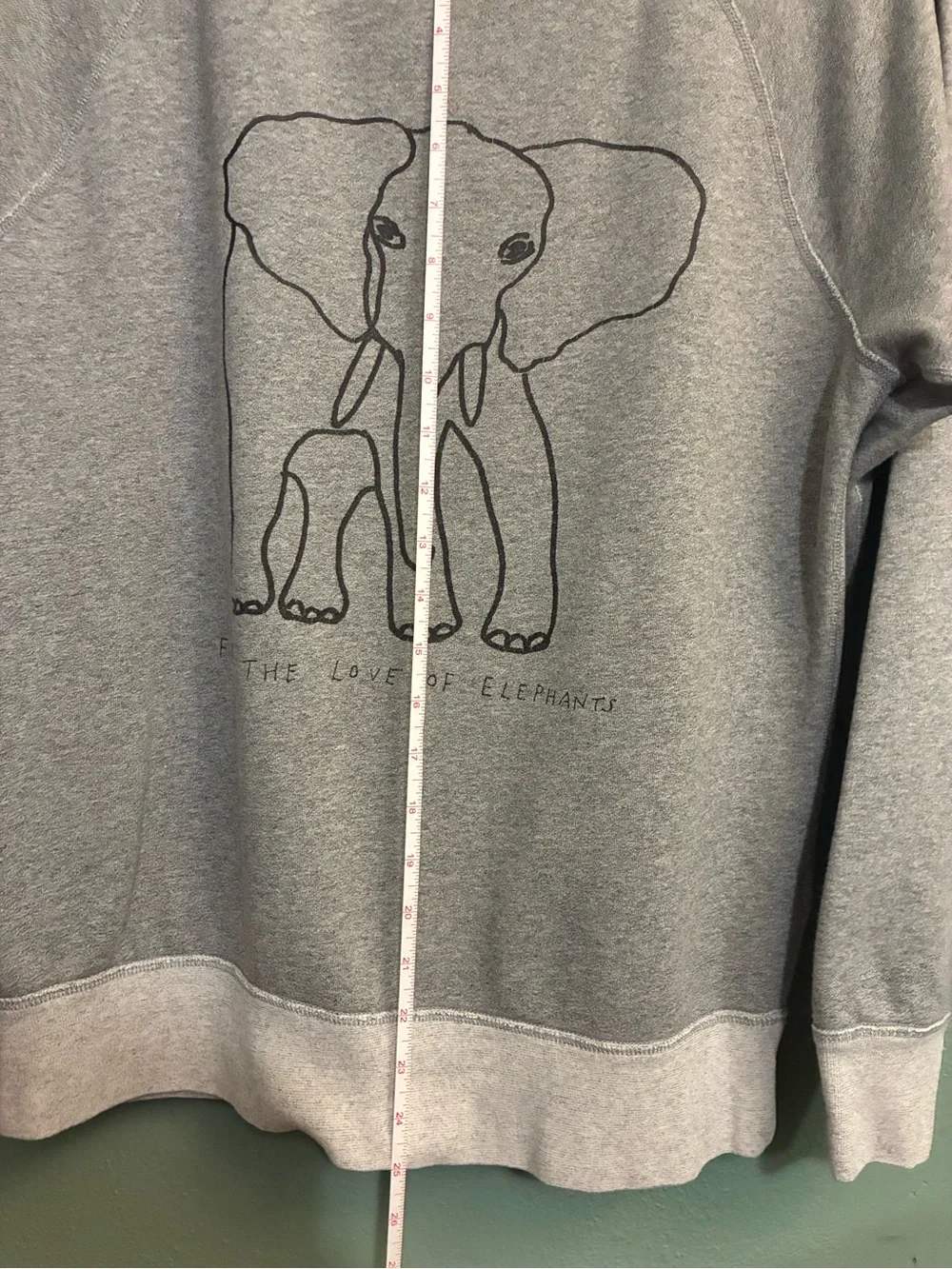 J.Crew Garments for Good David Sheldrick Wildlife Trust Elephant Sweatshirt